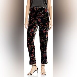 Johnny Was Jade Silk Velvet burn out Floral print Pants large